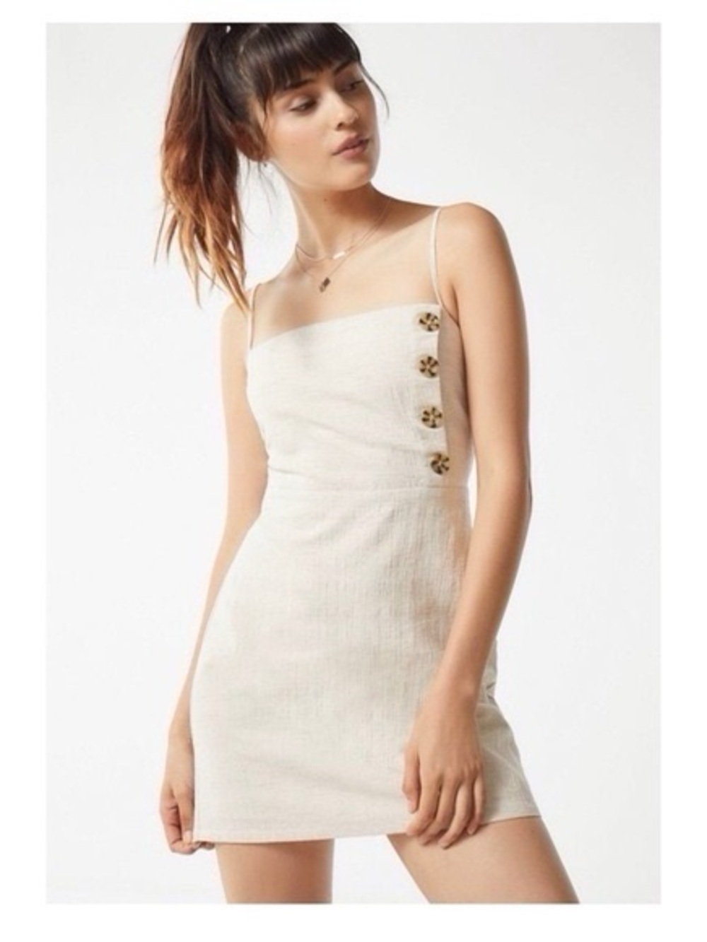 Urban outfitters Riley button-down linen blend mini dress size 4